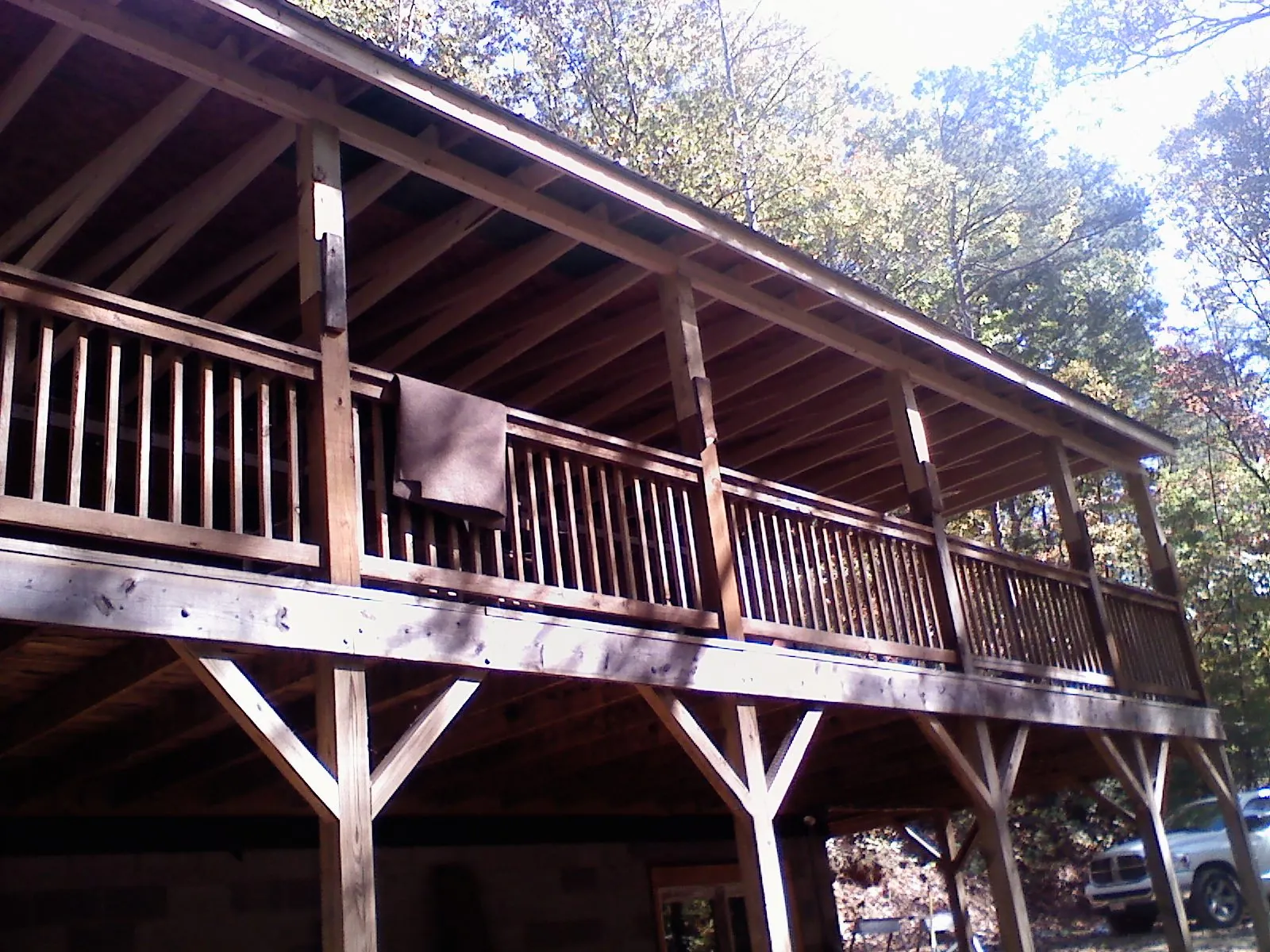 Timber framing under a new elevated porch and deck — Roof Leak Repair in Moss Beach by Roofing Brothers